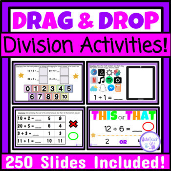 Preview of Basic Division Facts Math Center Activities Division Fact Practice SPED Math