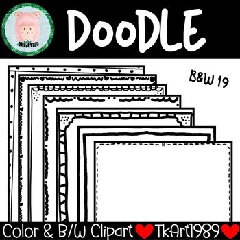 Preview of Basic Doodle borders Clipart Templates