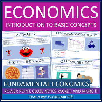 Preview of Basic Economic Concepts Economics Powerpoint + Digital Interactive Notebook