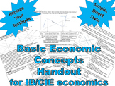 Basic Economic Concepts - IB/CIE economics handout