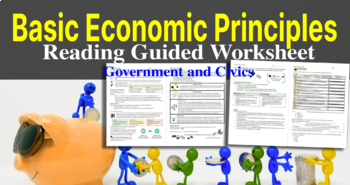 Preview of Basic Economic Principles Reading Guided Worksheet
