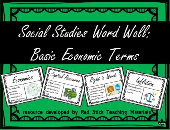 Preview of Basic Economic Terms Word Wall