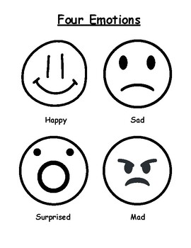 Basic Emotions Coloring Sheet by RC Behavior Support | TPT