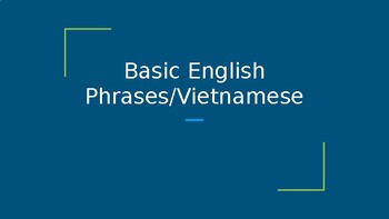 Preview of Basic English/Vietnamese Phrases