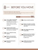 Moving Checklist, 8 week countdown to moving