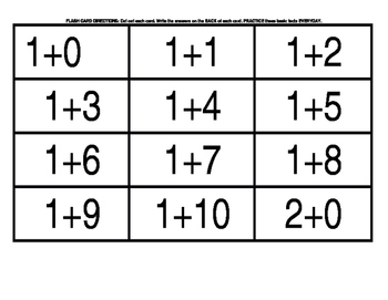 Preview of Basic Fact Addition and Subtraction Flashcards