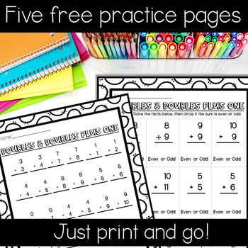 basic fact practice doubles doubles plus one by heather marie