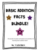 Basic Facts Addition BUNDLE - making 10, doubles, workshee