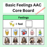 Basic Feelings Core Board Velcro AAC Non-Verbal Limited Ve