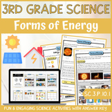 Basic Forms of Energy: 3rd Grade Physical Science - ACTIVITIES + ANSWER KEY