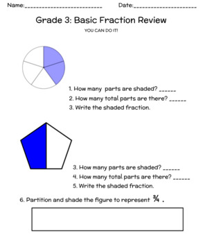 Preview of Basic Fraction Review