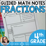 Basic Fractions Guided Math Notes - Test Prep - Math Noteb