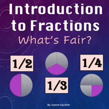 Preview of Basic Fractions - Halves, Thirds, Fourths and What's Fair (Distance Learning)