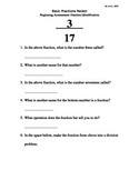 Fraction Basics (BUNDLED): Quizzes/Worksheets