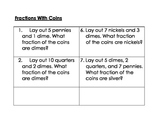 Basic Fractions Using Coins