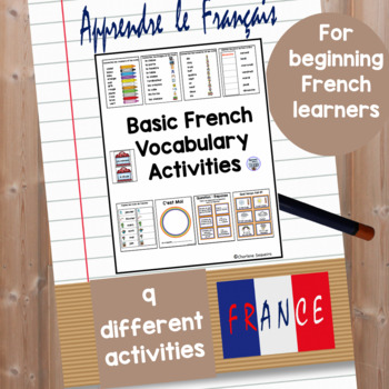Preview of Basic French Vocabulary Activities