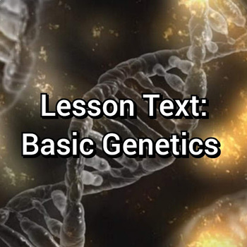 Preview of Basic Genetics Lesson Text and Vocab