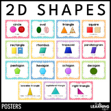 2D Shapes Attributes Posters | Geometry Vocabulary Anchor Charts