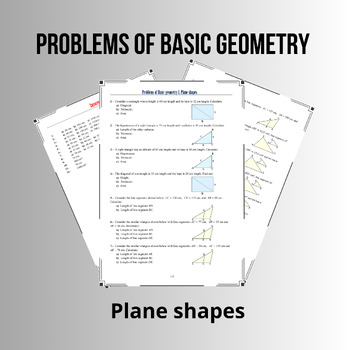 Preview of Basic Geometry 1 - Plane Shapes Worksheet