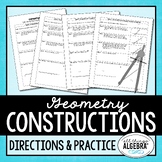 Geometry Constructions - Instructions with Practice