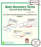 Basic Geometry Terms - Cut and Paste Activity