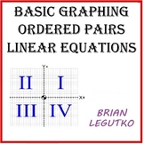 Basic Graphing Ordered Pairs Linear Equations - Notes, Wor