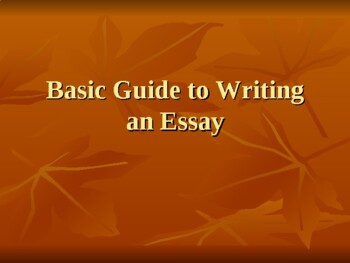 Preview of Basic Guide to Writing an Essay PPT (editable resource)