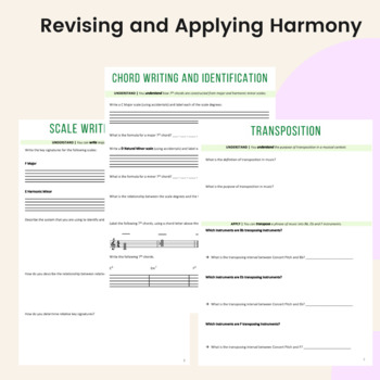 Preview of Basic Harmony and Application Workbook