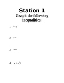 Basic Inequality Stations (Writing & Graphing)