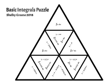 Preview of Basic Integrals Match Puzzle - AP Calculus AB/BC