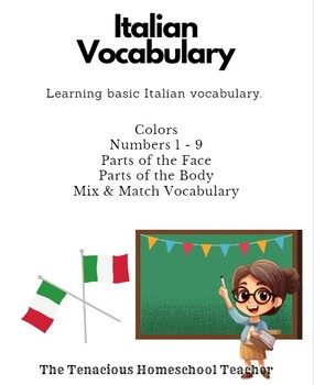 Preview of Basic Italian Vocabulary & Memory Game