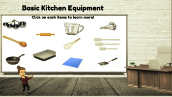 Preview of Basic Kitchen Equipment- Interactive Google Slides Notes 