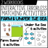 Basic Matching Workbook - farm & under the sea theme