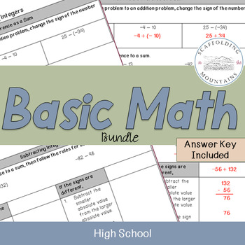 Preview of Basic Math Bundle: High School