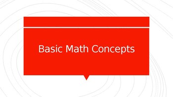 Preview of Basic Math Concept Review-  Upper Elementary-Middle School