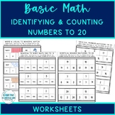 Basic Math Counting & Identifying Numbers 1-20 Multiple Ac