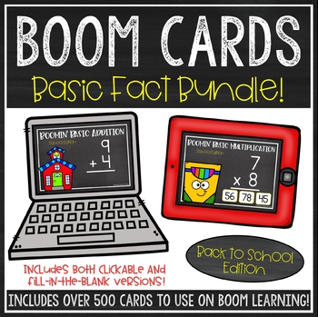 Preview of Basic Math Facts BOOM Card™ Bundle (School Edition)