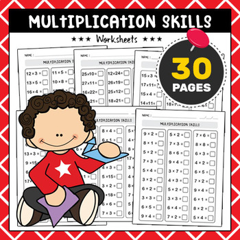 Preview of Basic Math Facts, Multiplication Beginning, Facts Math Fluency Practice