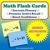 Basic Math Flash Cards - Advanced Multiplication Set