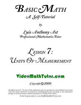 Preview of Basic Math: Lesson 7 - Units of Measurement