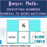 Basic Math Match Identifying Numbers Numeral To Word 1-20 