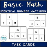 Basic Math Matching & ID Identical Numbers 1-20 Task Cards