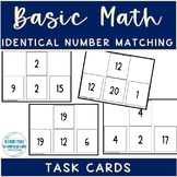 Basic Math Matching & ID Identical Numbers 1-20 Task Cards
