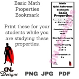Basic Math Properties Bookmark