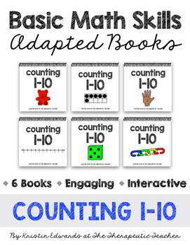 Preview of Basic Math Skills: Counting 1-10 Adapted Books