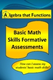 Basic Math Skills Formative Assessments