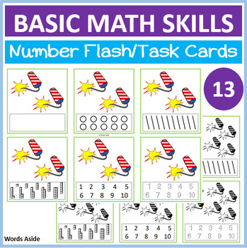 Preview of Basic Math Skills Number Flash Task Cards