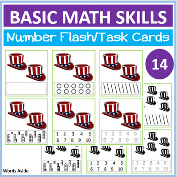 Preview of Basic Math Skills Number Flash Task Cards
