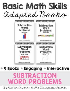 Preview of Basic Math Skills: Subtraction Word Problems Adapted Books