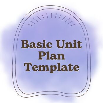 Preview of Basic Math Unit Plan Template